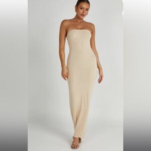 Meshki knit  Strapless Maxi